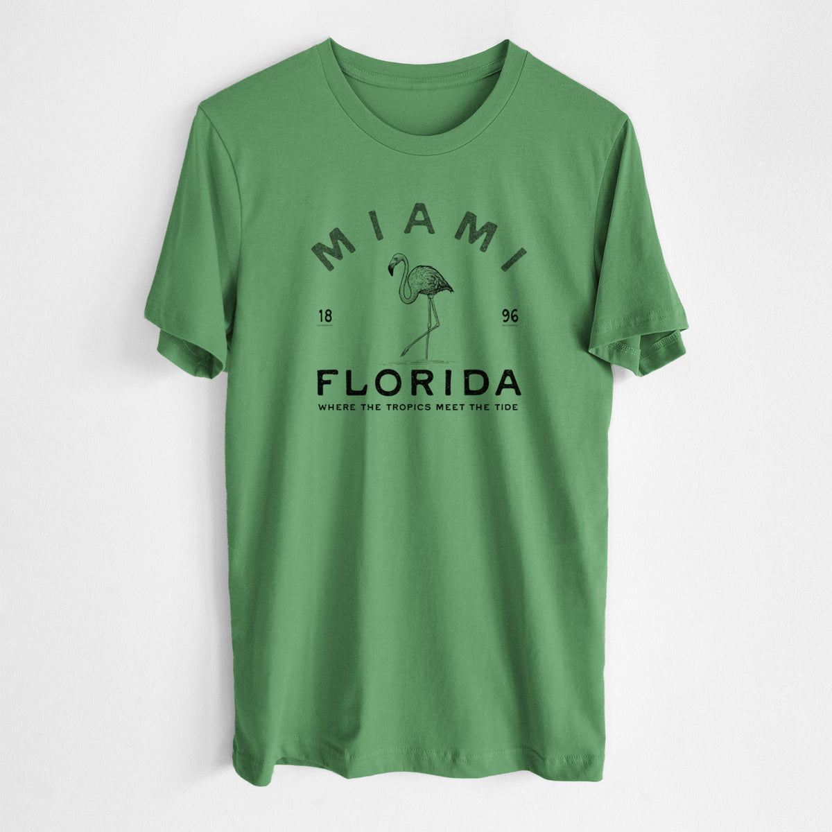 Miami Florida Flamingo - Lightweight 100% Cotton Unisex Crewneck