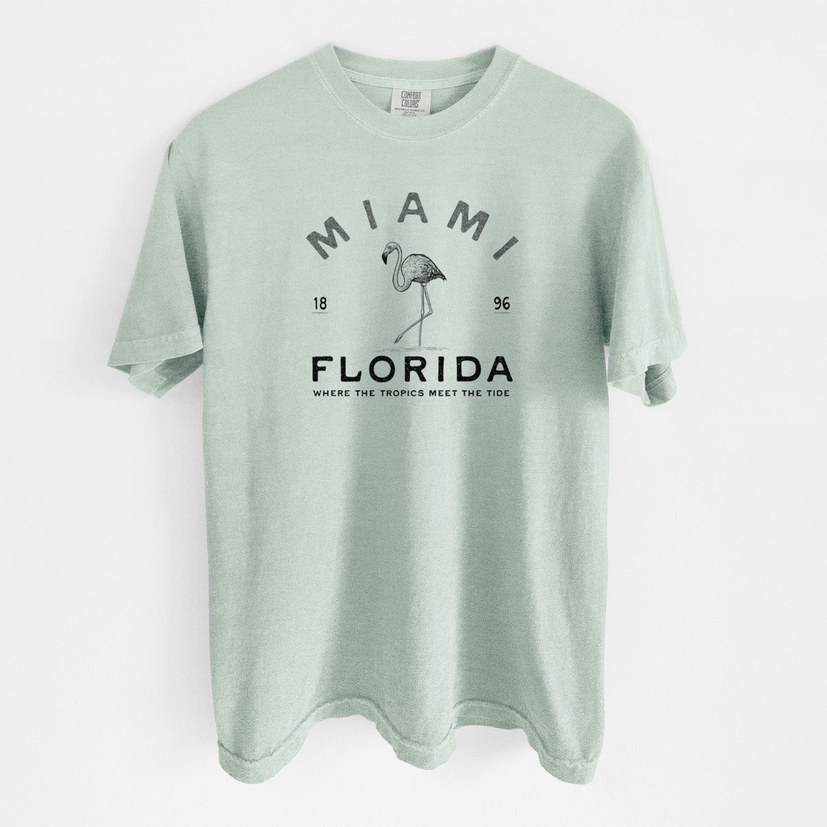 Miami Florisa Flamingo - Unisex Comfort Colors Garment-Dyed Heavyweight T-shirt