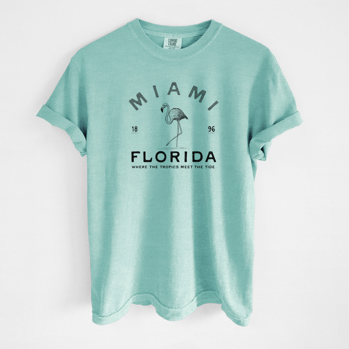 Miami Florisa Flamingo - Unisex Comfort Colors Garment-Dyed Heavyweight T-shirt
