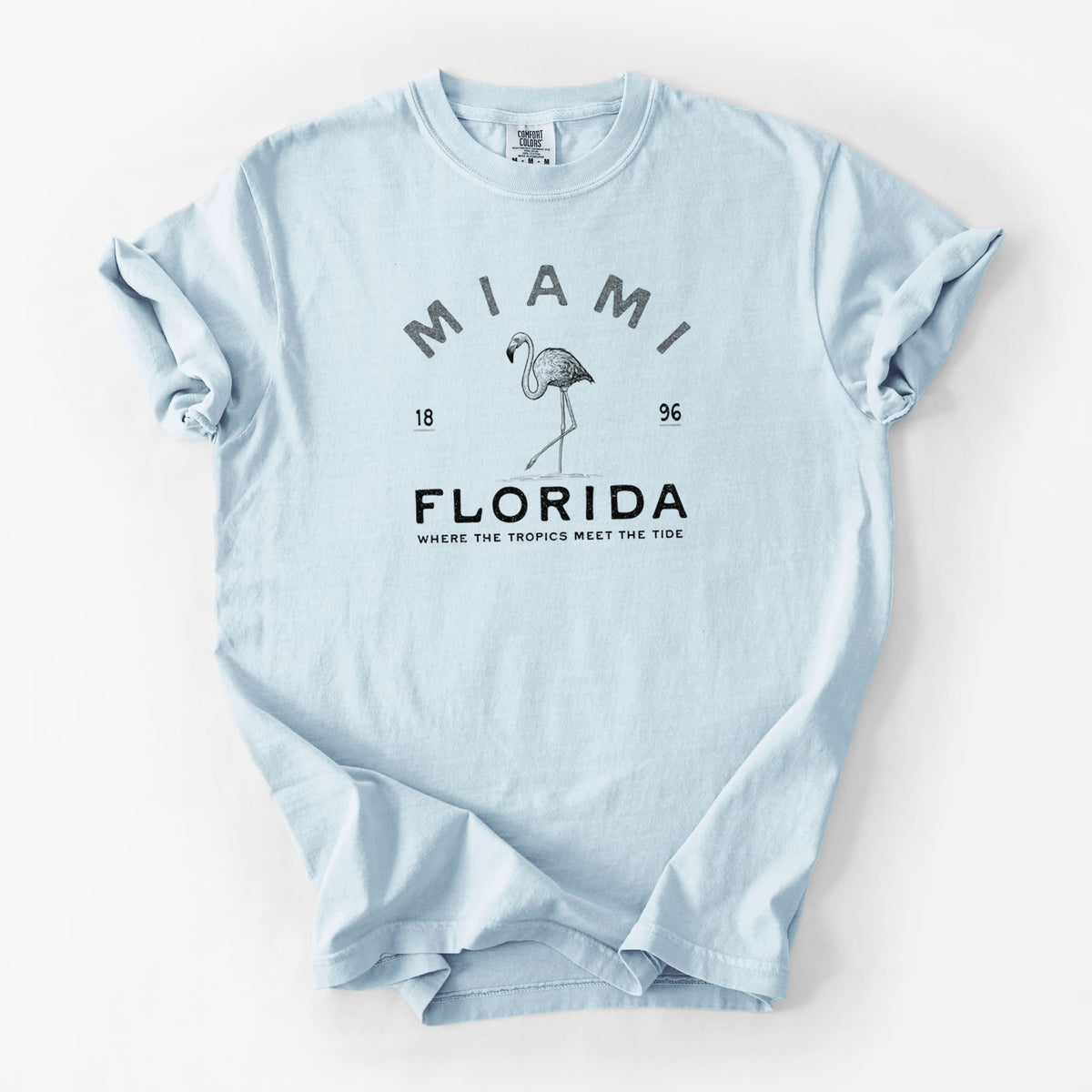 Miami Florisa Flamingo - Unisex Comfort Colors Garment-Dyed Heavyweight T-shirt