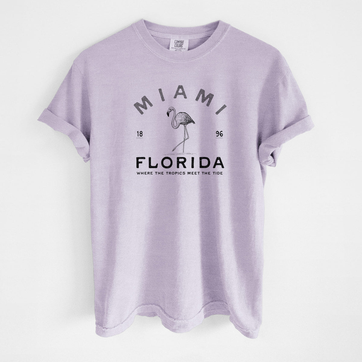 Miami Florisa Flamingo - Unisex Comfort Colors Garment-Dyed Heavyweight T-shirt