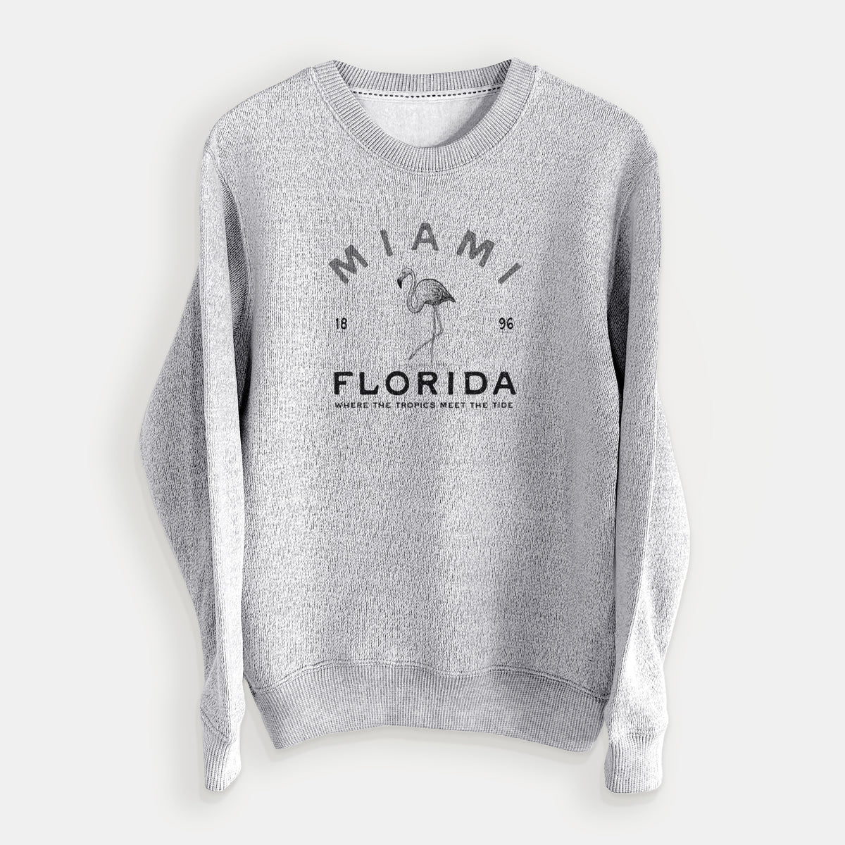 Miami Florida Flamingo - Knit Sweatshirt