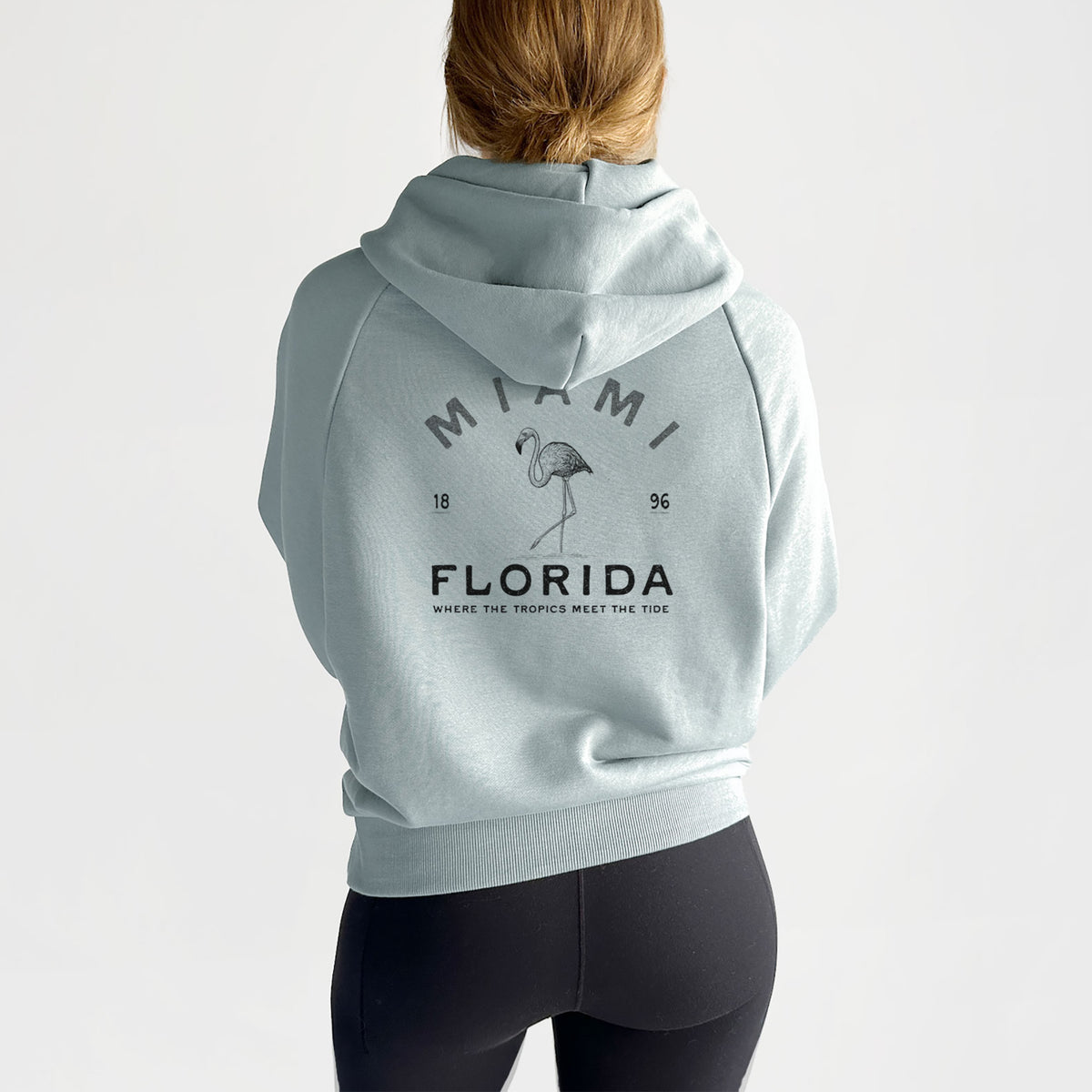 Miami Florida Flamingo - UltraLuxe Heavyweight French Terry Hoodie
