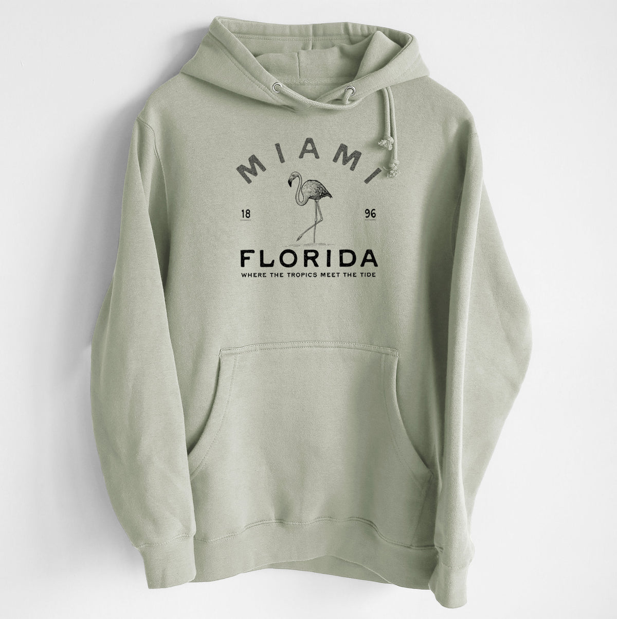 Miami Florida Flamingo - Heavyweight Fleece Hoodie