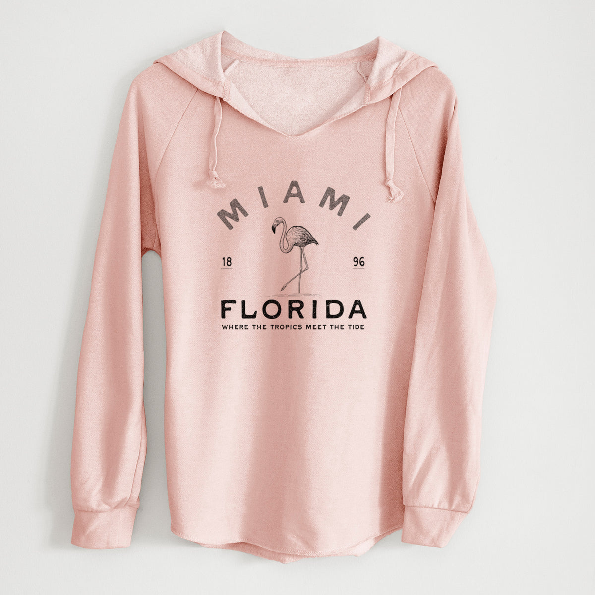 Miami Florida Flamingo - Cali Wave Hooded Sweatshirt
