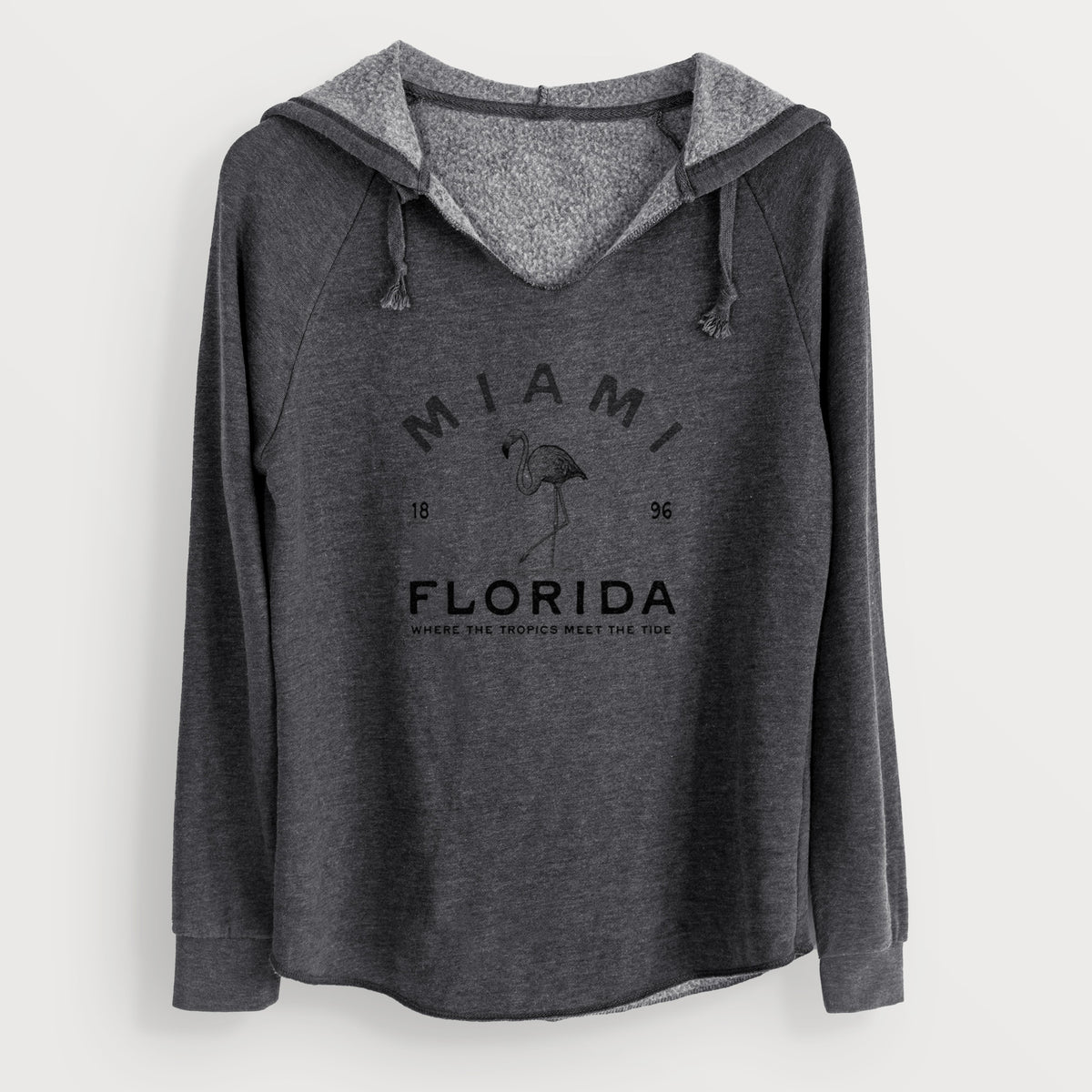 Miami Florida Flamingo - Cali Wave Hooded Sweatshirt
