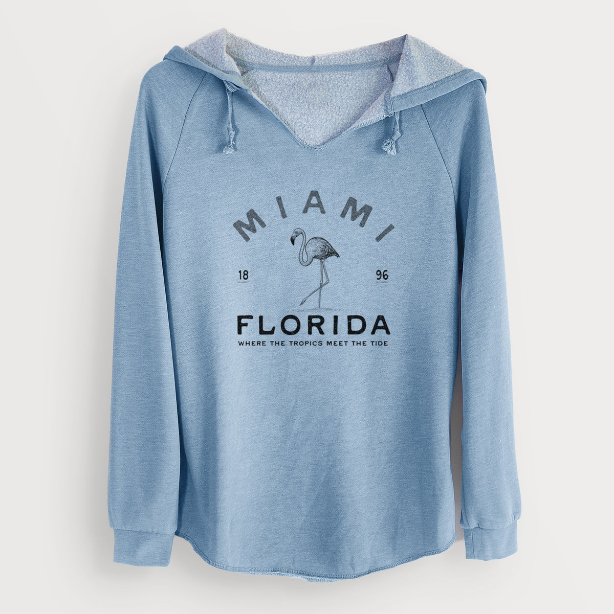 Miami Florida Flamingo - Cali Wave Hooded Sweatshirt