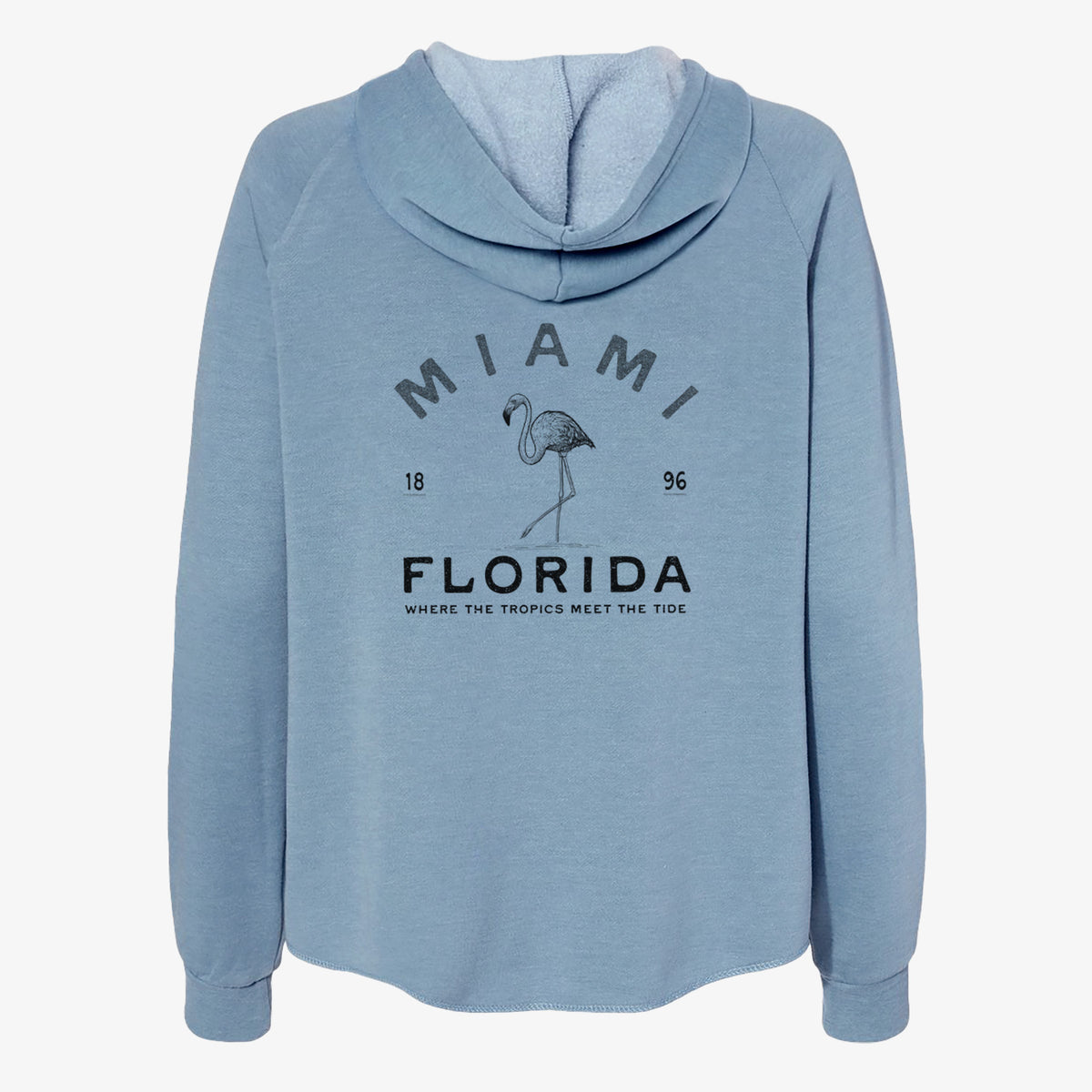 Miami Florida Flamingo - Women's Cali Wave Zip-Up Sweatshirt