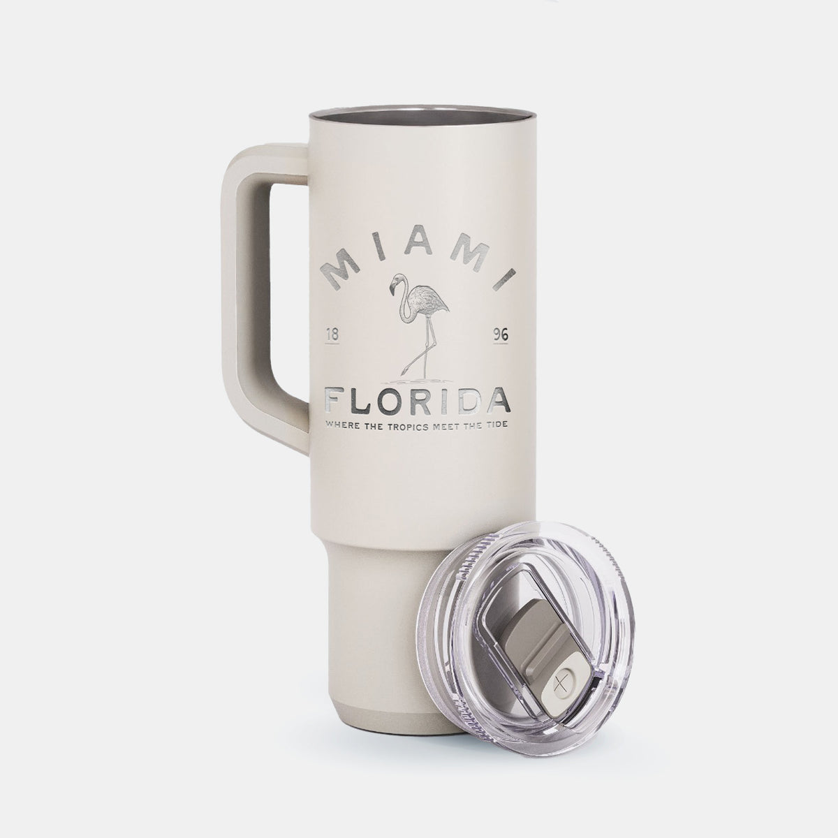 Miami Florida Flamingo - 40oz Skinny Recharge Tumbler