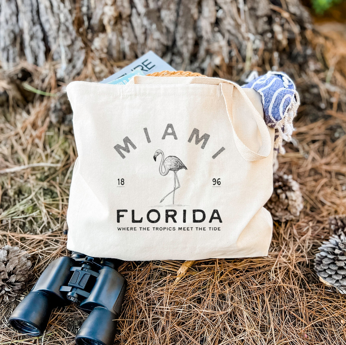 Miami Florida Flamingo - Tote Bag