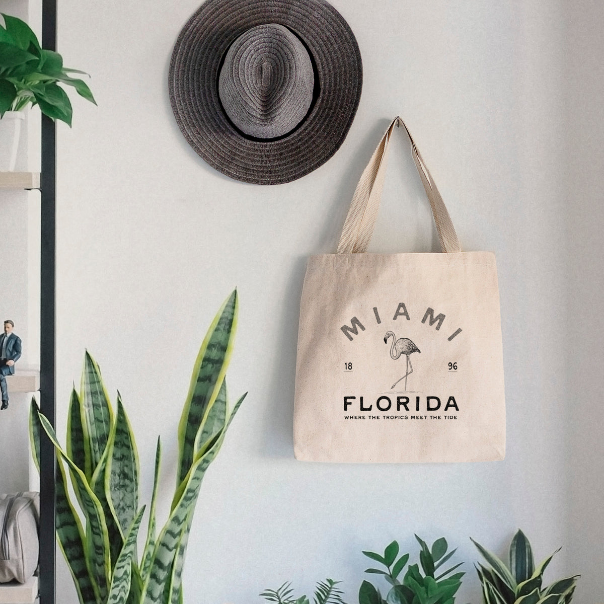 Miami Florida Flamingo - Tote Bag