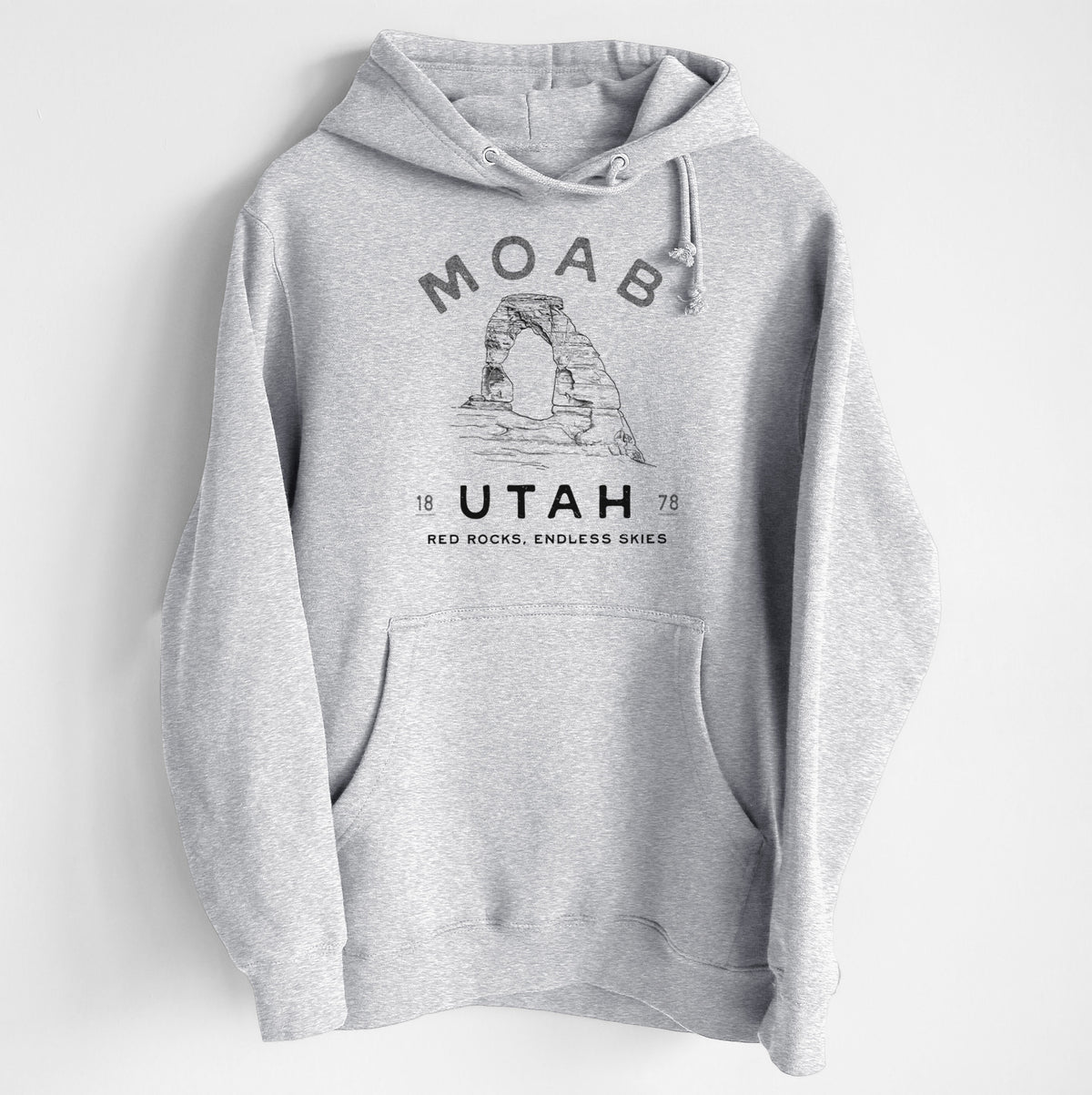 Moab Utah Delicate Arch - Heavyweight Fleece Hoodie