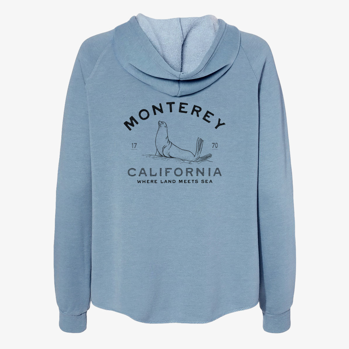 Monterey Sea Lion - Women&#39;s Cali Wave Zip-Up Sweatshirt