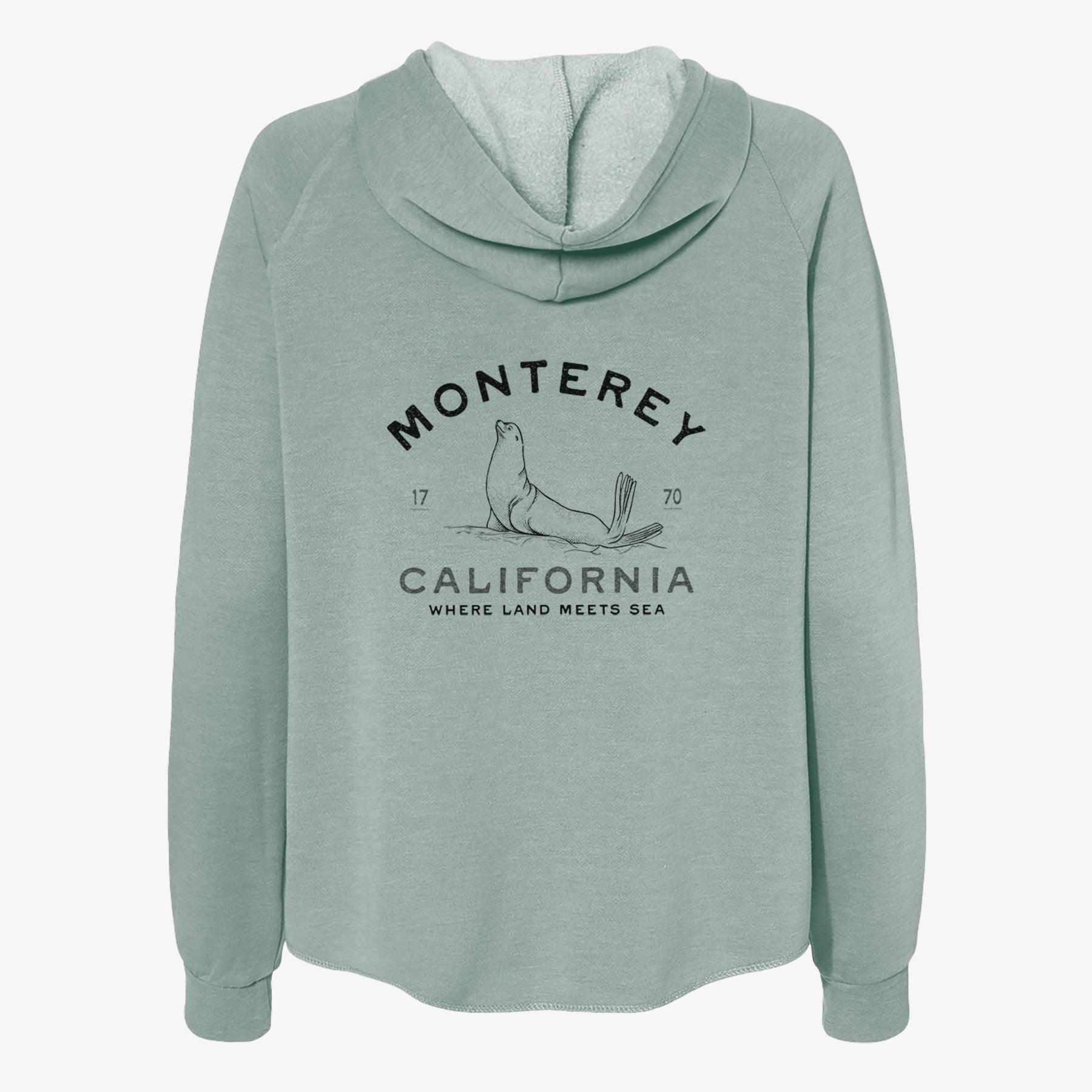 Monterey Sea Lion - Women's Cali Wave Zip-Up Sweatshirt