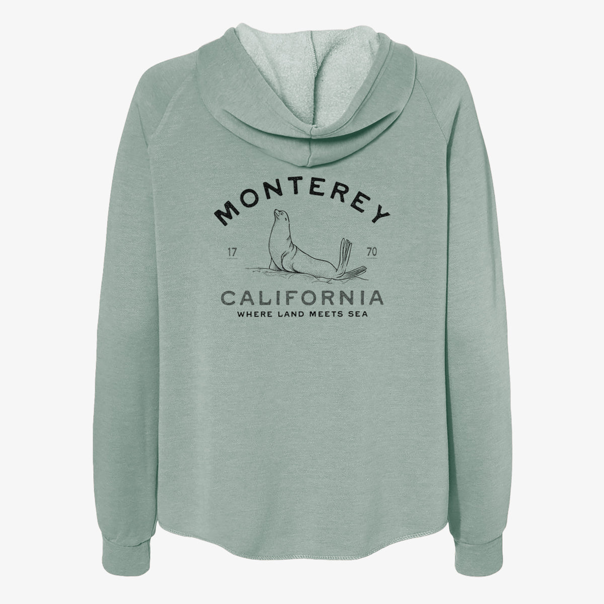 Monterey Sea Lion - Women&#39;s Cali Wave Zip-Up Sweatshirt