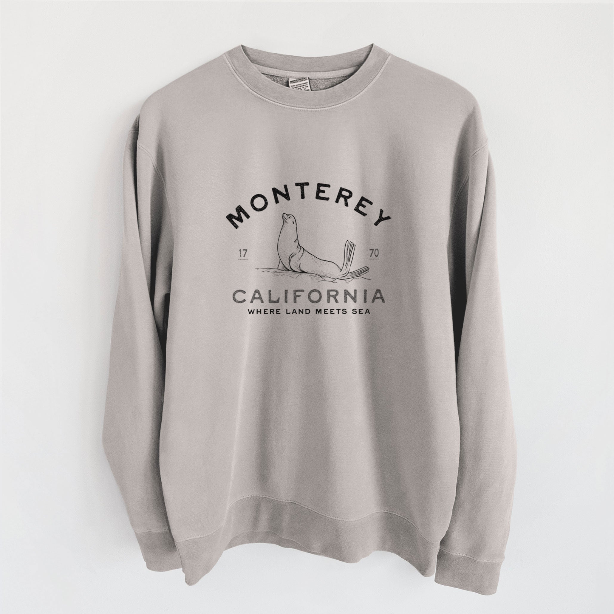 Monterey Sea Lion - Unisex Pigment Dyed Crew Sweatshirt