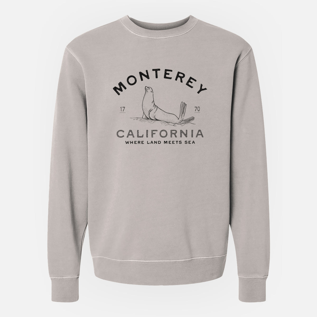 Monterey Sea Lion - Unisex Pigment Dyed Crew Sweatshirt