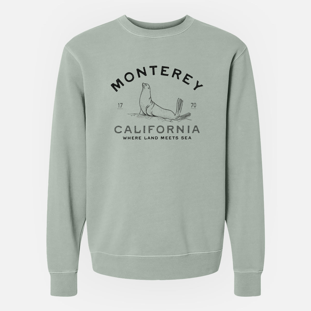 Monterey Sea Lion - Unisex Pigment Dyed Crew Sweatshirt