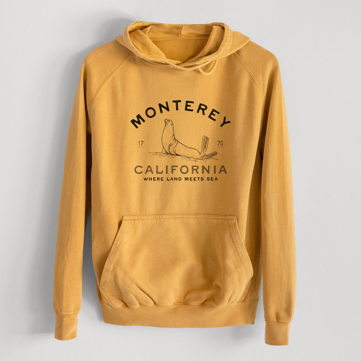 Monterey Sea Lion  - Mid-Weight Unisex Vintage 100% Cotton Hoodie