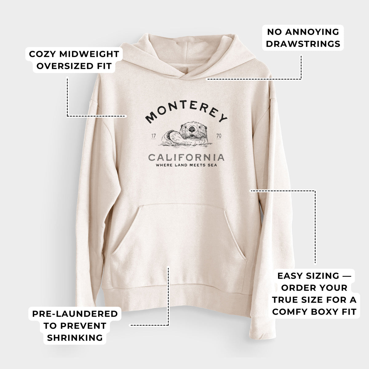 Monterey Sea Otter  - Bodega Midweight Hoodie