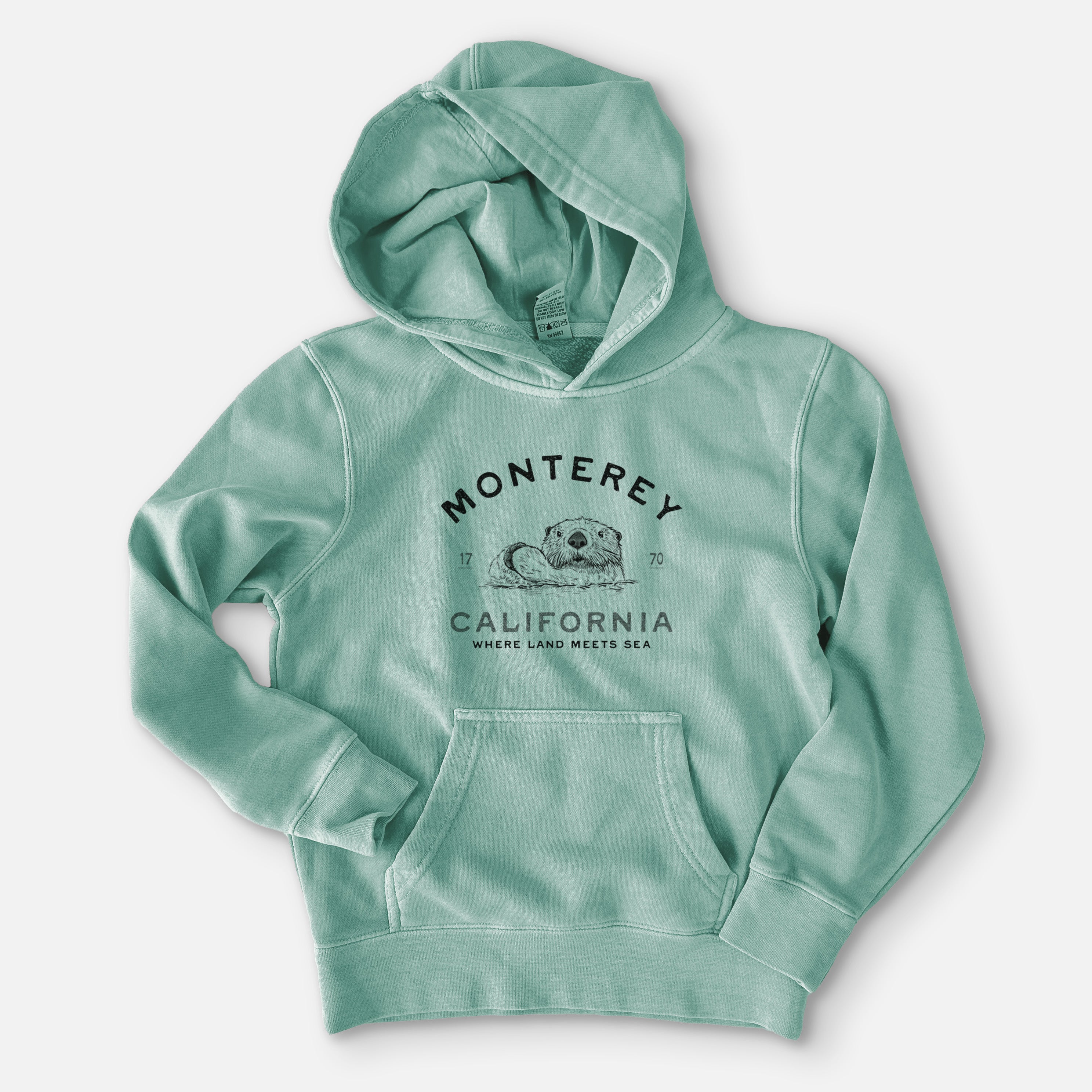 Monterey Sea Otter - Youth Pigment Dyed Hoodie