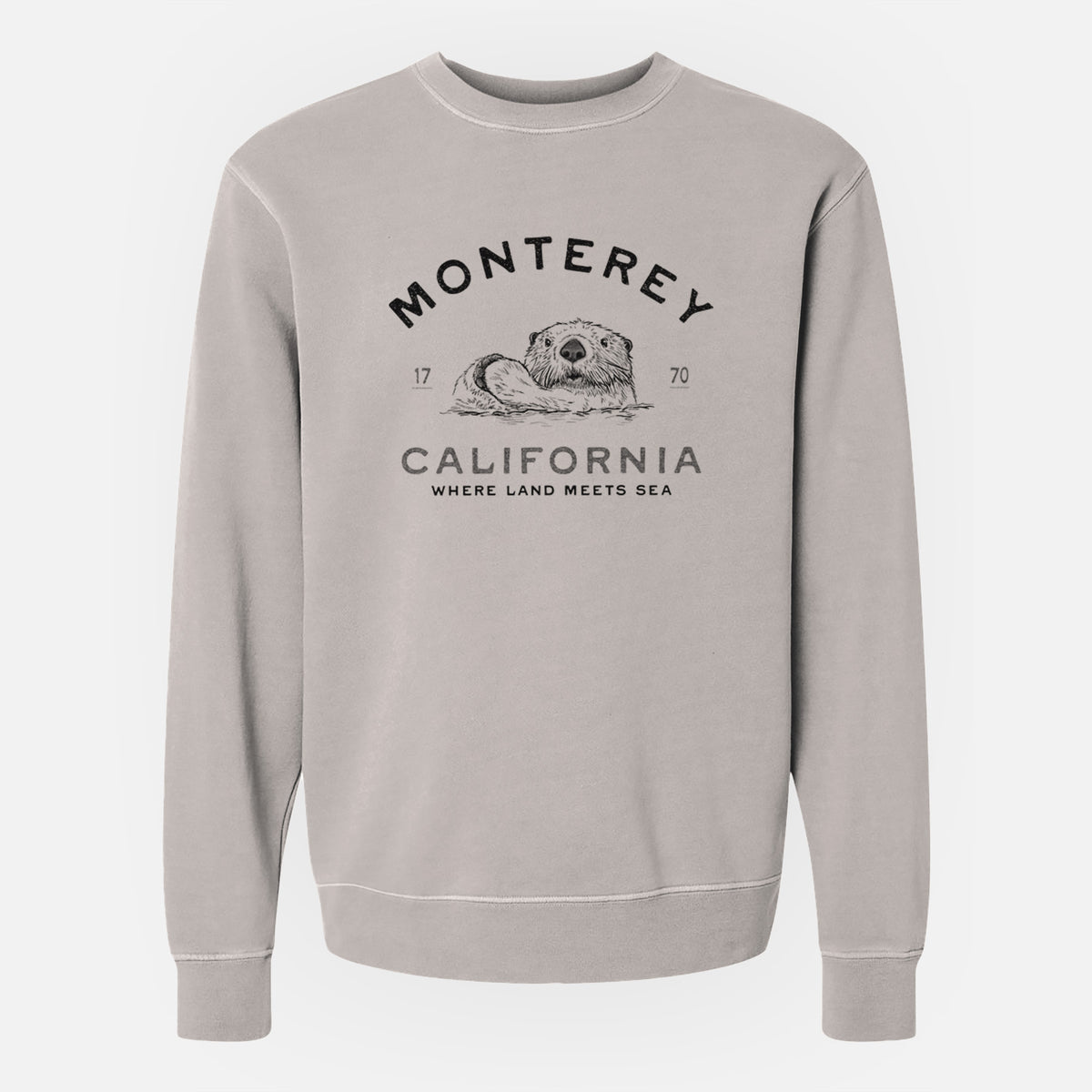 Monterey Sea Otter - Unisex Pigment Dyed Crew Sweatshirt