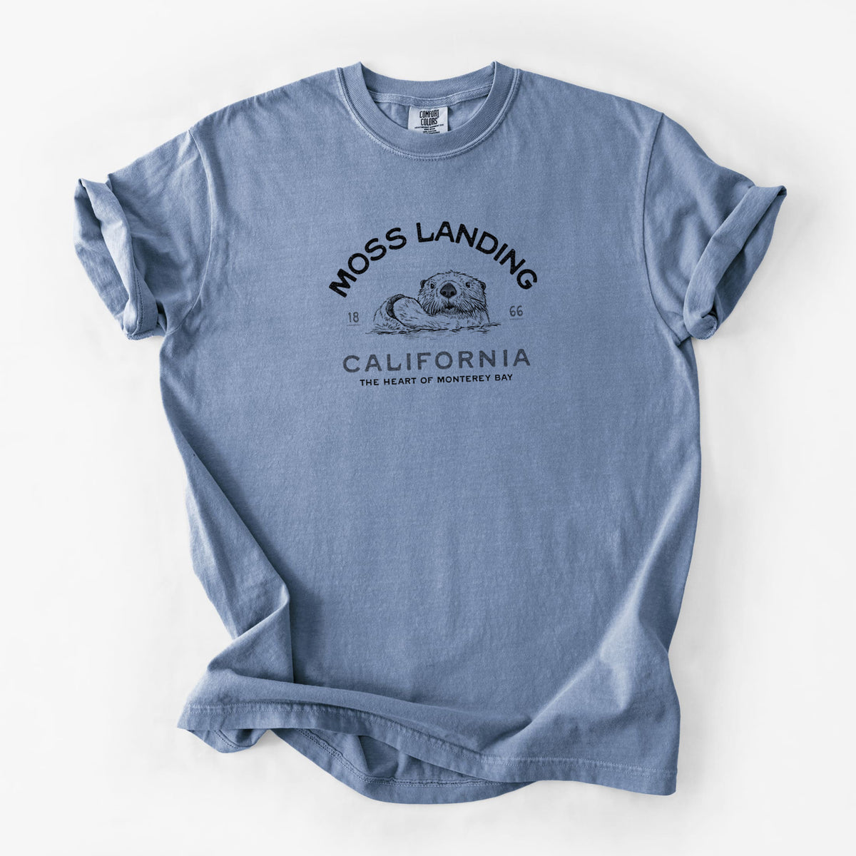 Moss Landing California - Sea Otter - Unisex Comfort Colors Garment-Dyed Heavyweight T-shirt
