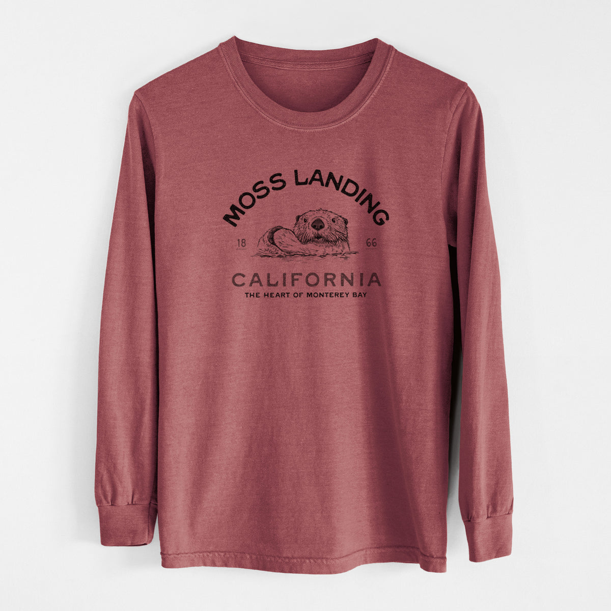 Moss Landing California - Sea Otter - Unisex Comfort Colors 100% Cotton Long Sleeve