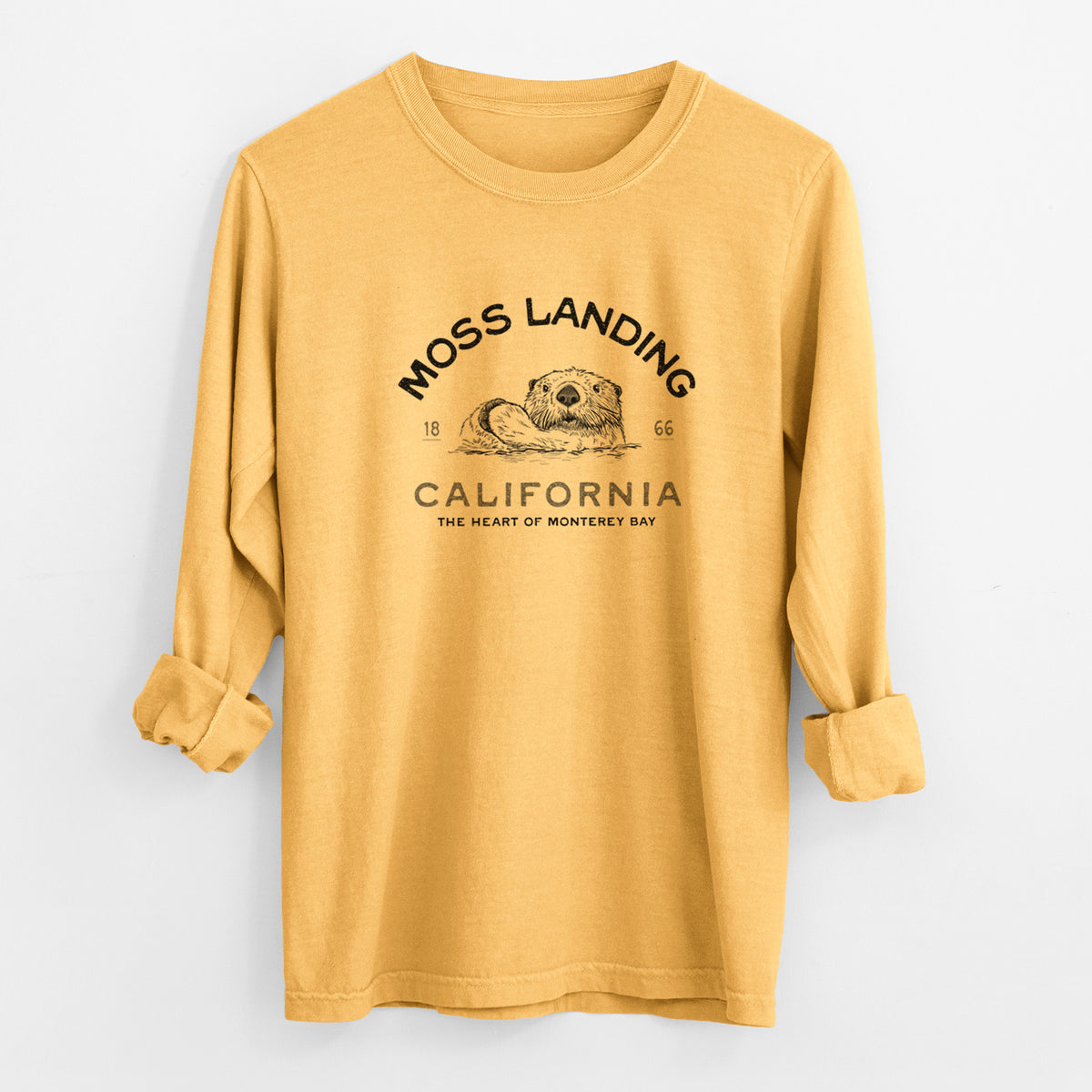 Moss Landing California - Sea Otter - Unisex Comfort Colors 100% Cotton Long Sleeve