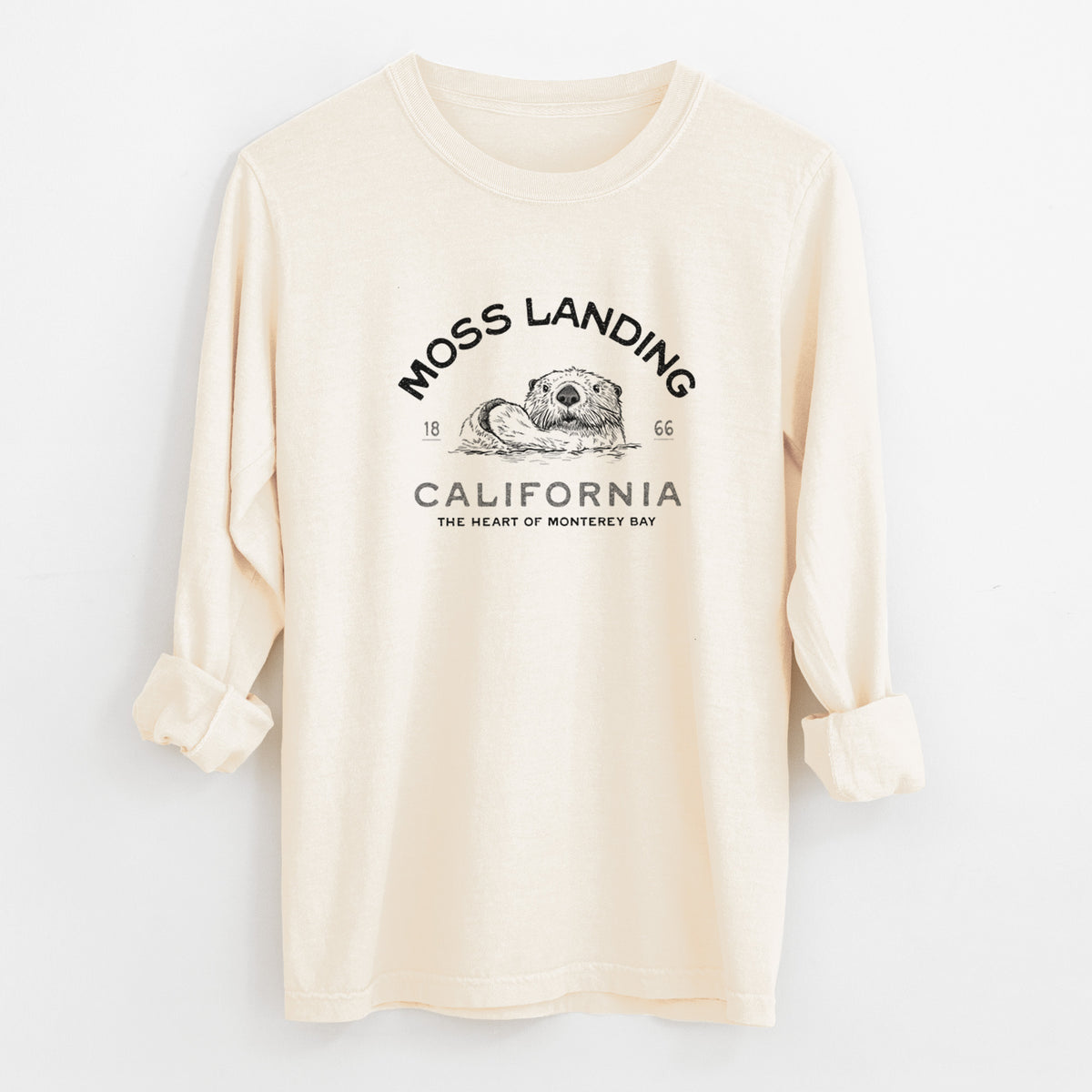 Moss Landing California - Sea Otter - Unisex Comfort Colors 100% Cotton Long Sleeve