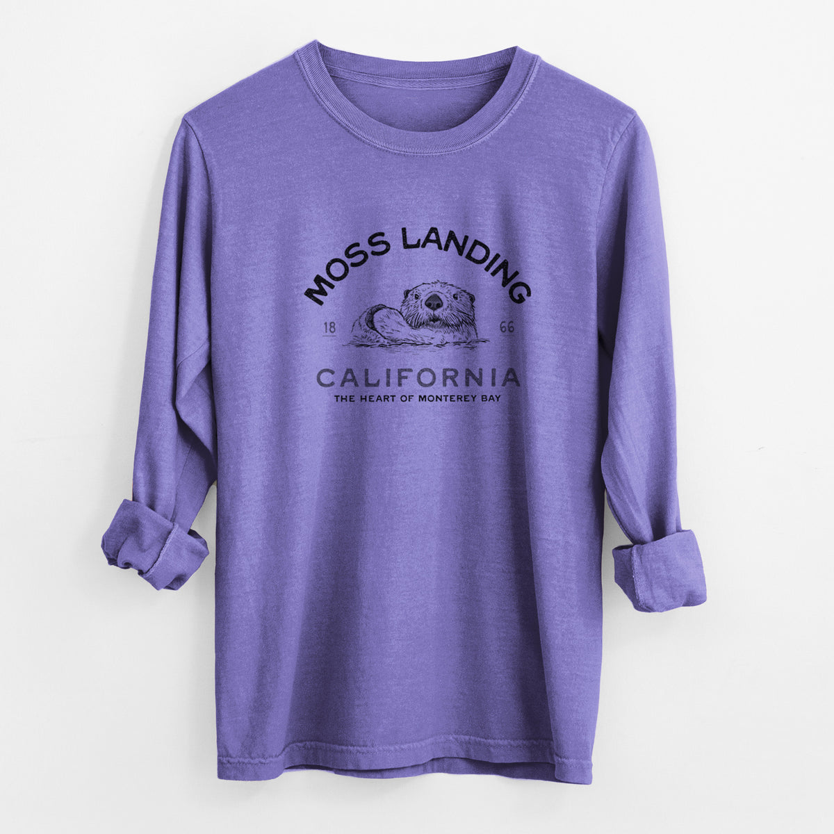 Moss Landing California - Sea Otter - Unisex Comfort Colors 100% Cotton Long Sleeve