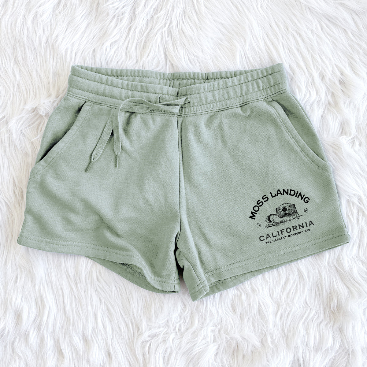 Moss Landing California - Sea Otter - Women's Cali Wave Shorts
