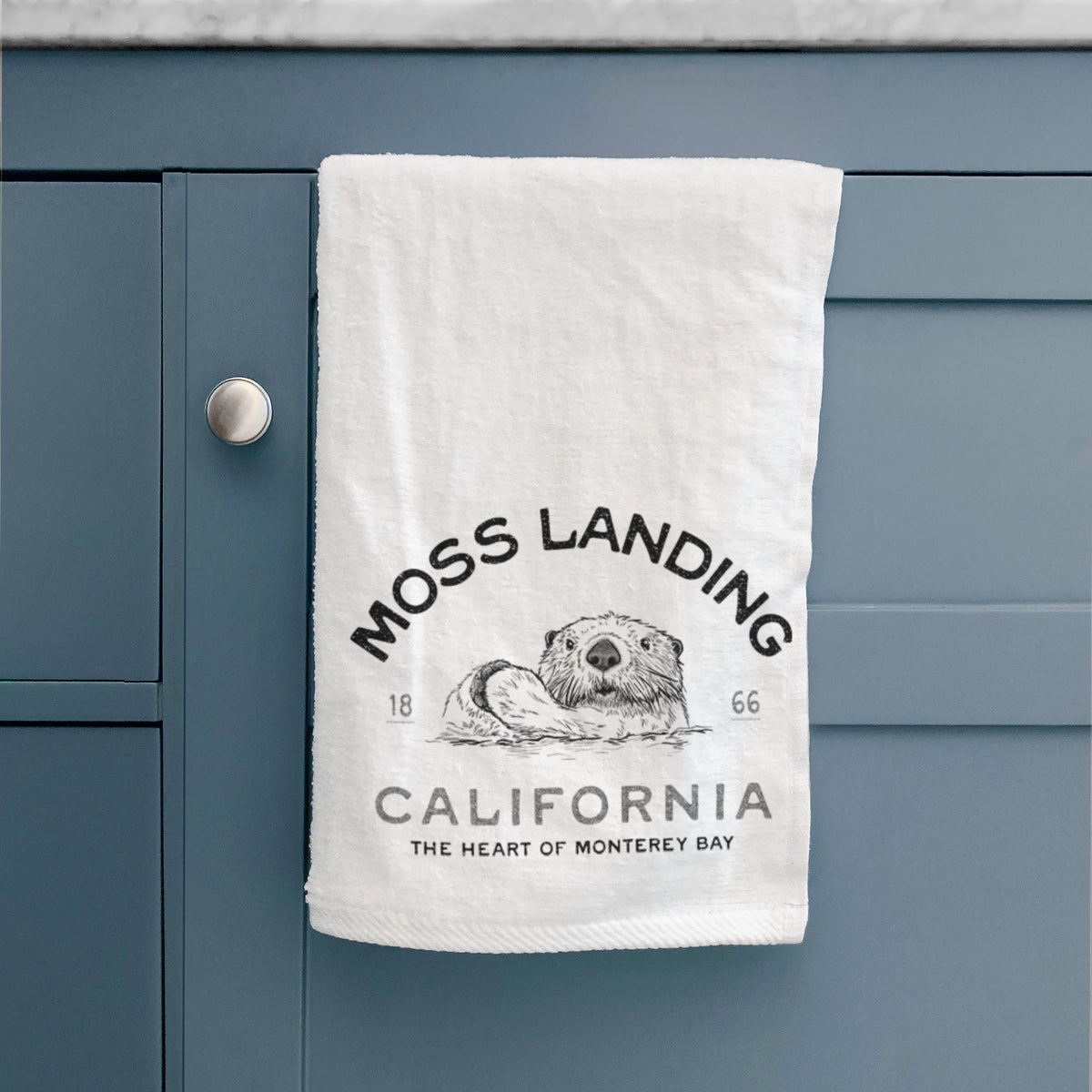 Moss Landing California - Sea Otter Premium Decorative Hand Towel
