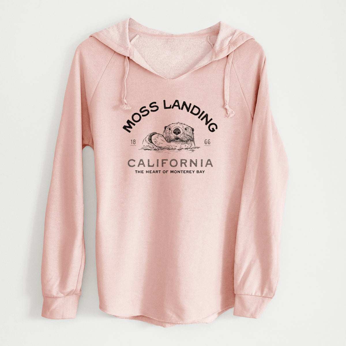 Moss Landing California - Sea Otter - Cali Wave Hooded Sweatshirt