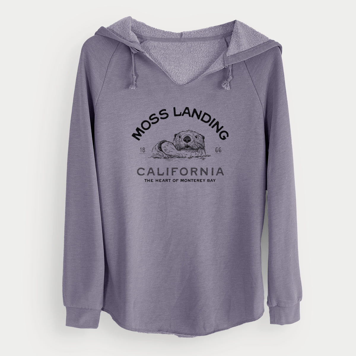 Moss Landing California - Sea Otter - Cali Wave Hooded Sweatshirt
