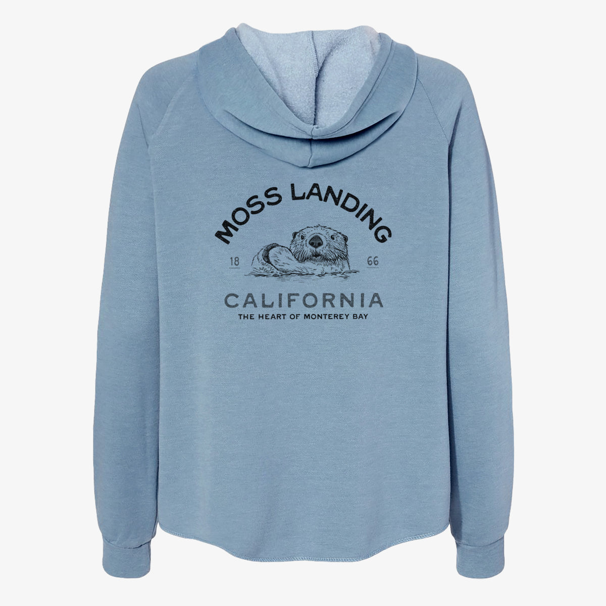 Moss Landing California - Sea Otter - Women's Cali Wave Zip-Up Sweatshirt