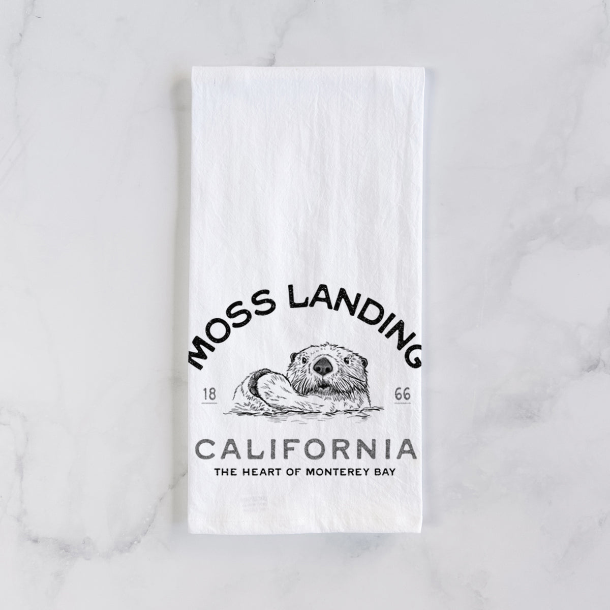 Moss Landing California - Sea Otter Tea Towel