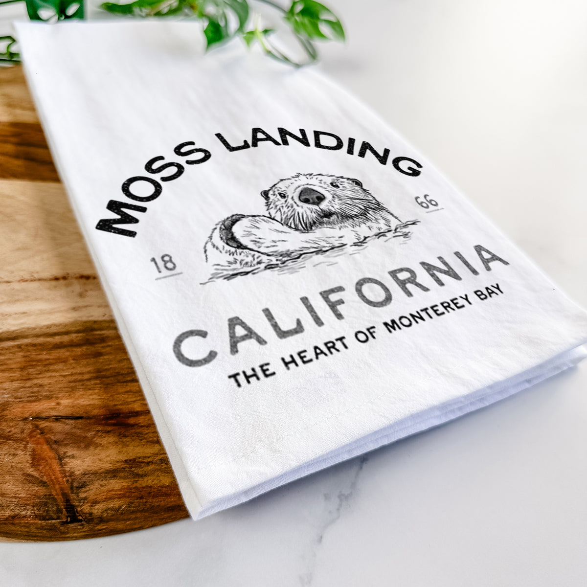 Moss Landing California - Sea Otter Tea Towel