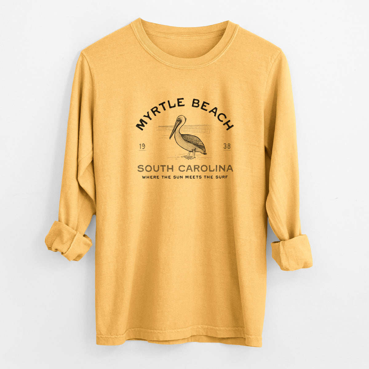 Myrtle Beach Pelican - Unisex Comfort Colors 100% Cotton Long Sleeve