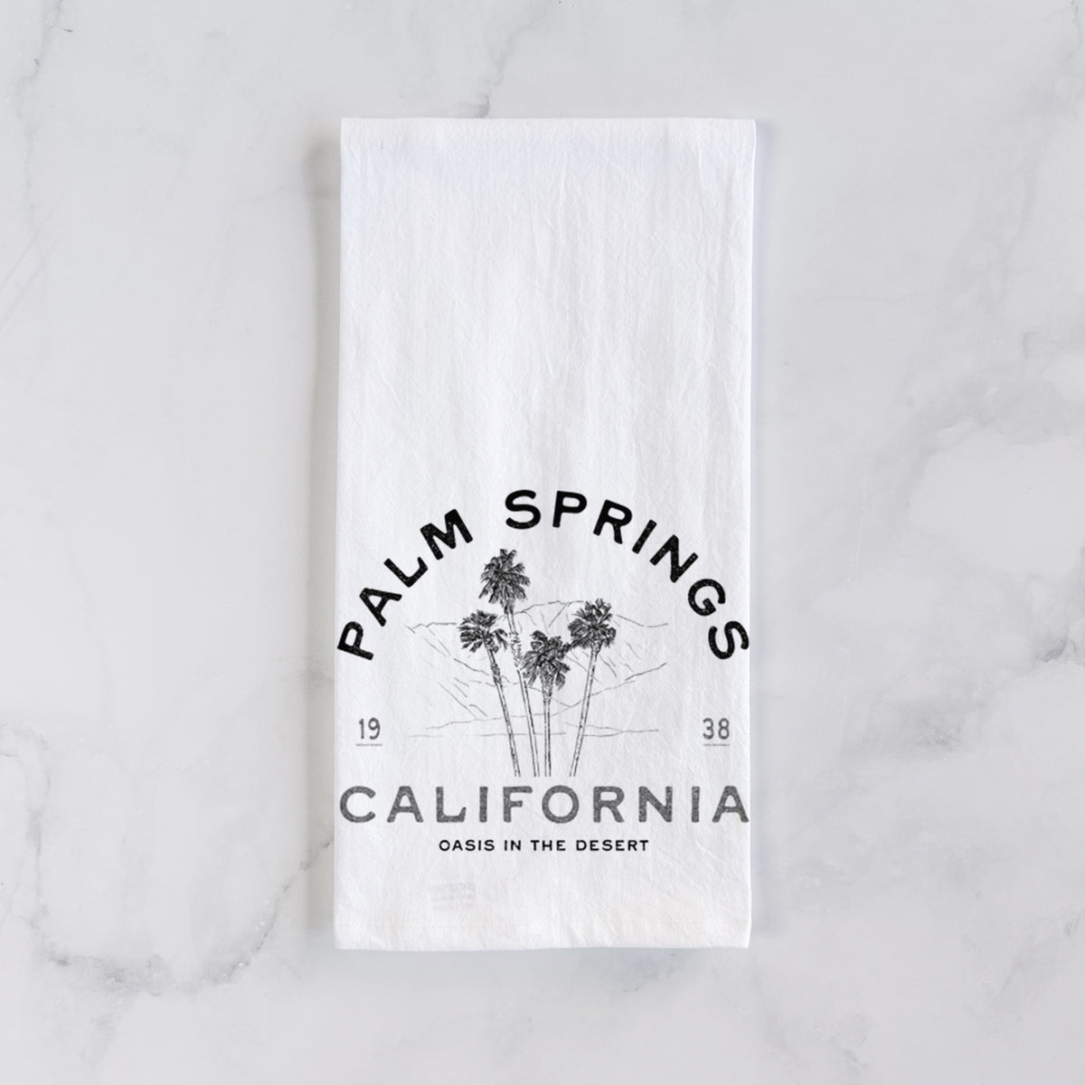 Palm Springs Palms Tea Towel