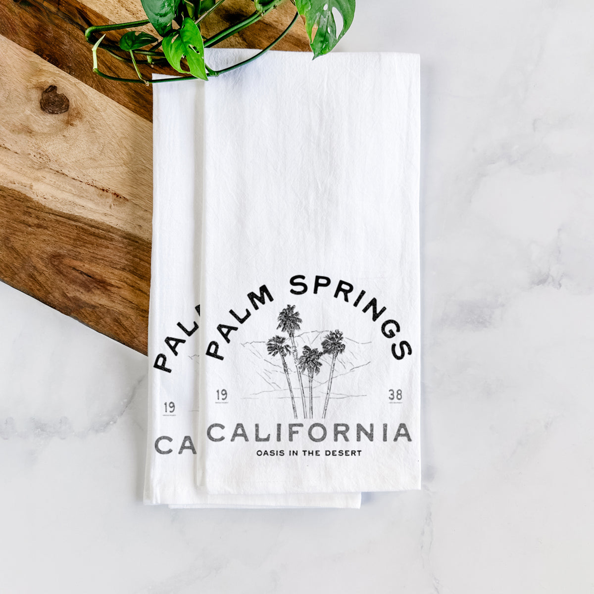 Palm Springs Palms Tea Towel