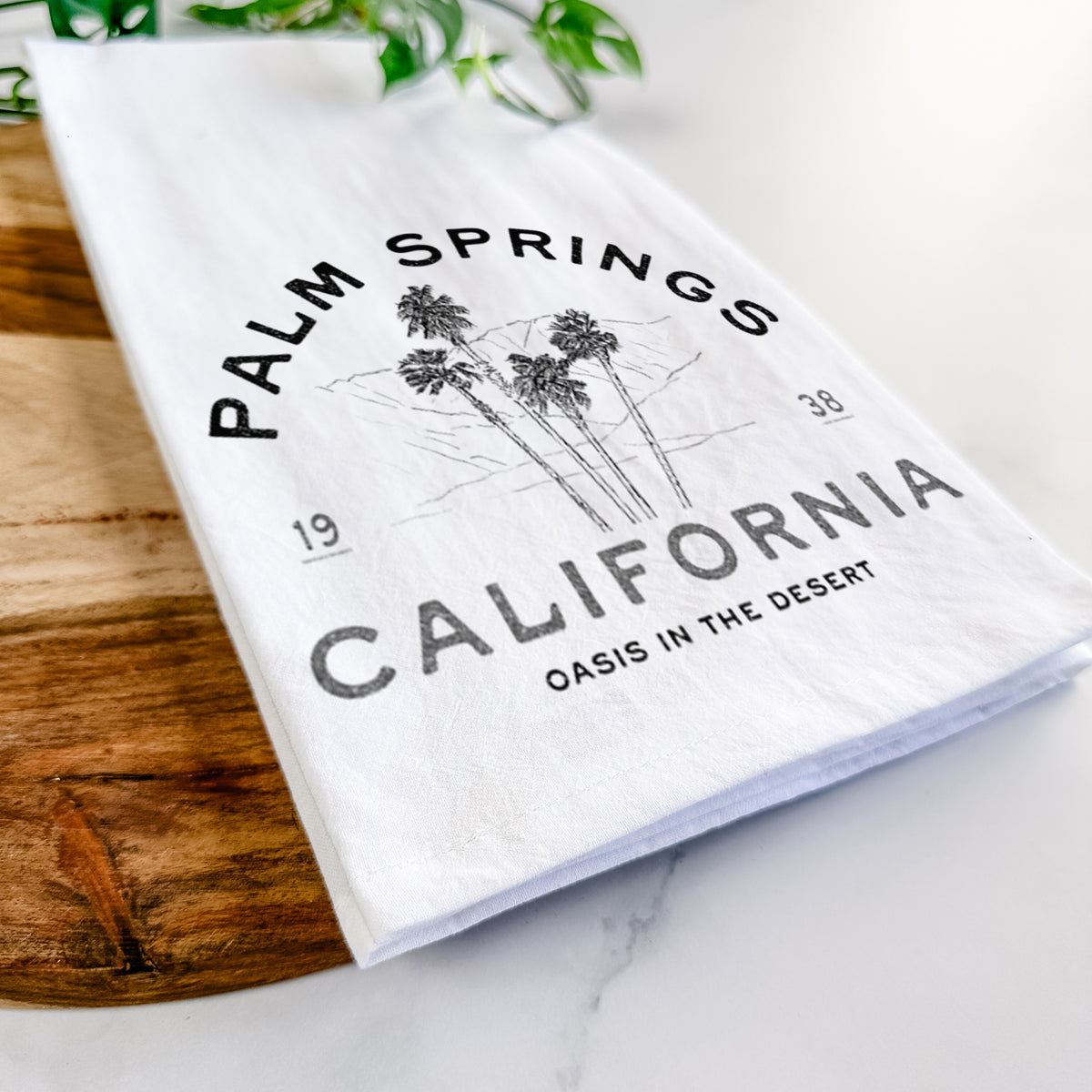 Palm Springs Palms Tea Towel