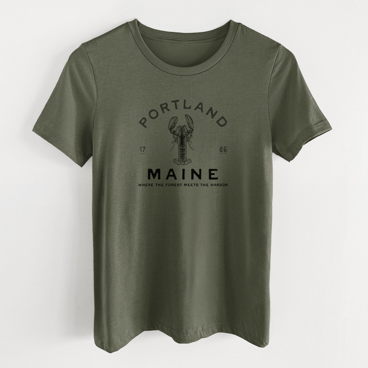 Portland Maine Lobster - Women's Lightweight Relaxed Fit 100% Cotton Crewneck