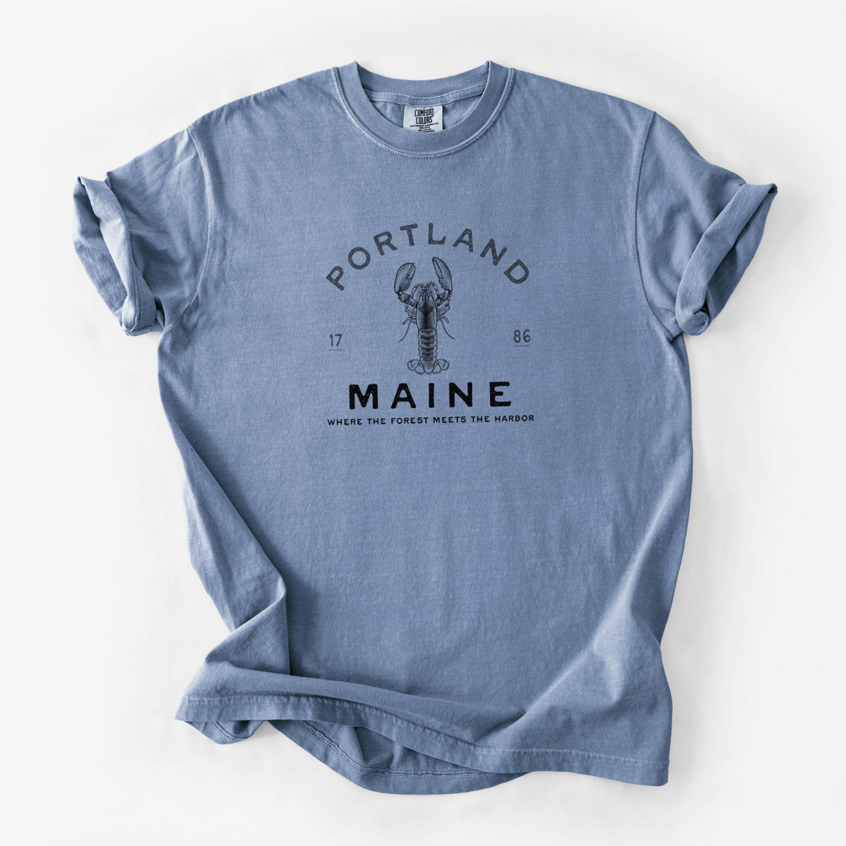 Portland Maine Lobster - Unisex Comfort Colors Garment-Dyed Heavyweight T-shirt