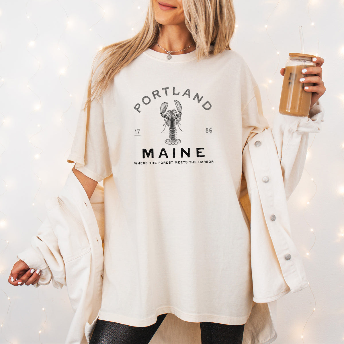 Portland Maine Lobster - Unisex Comfort Colors Garment-Dyed Heavyweight T-shirt