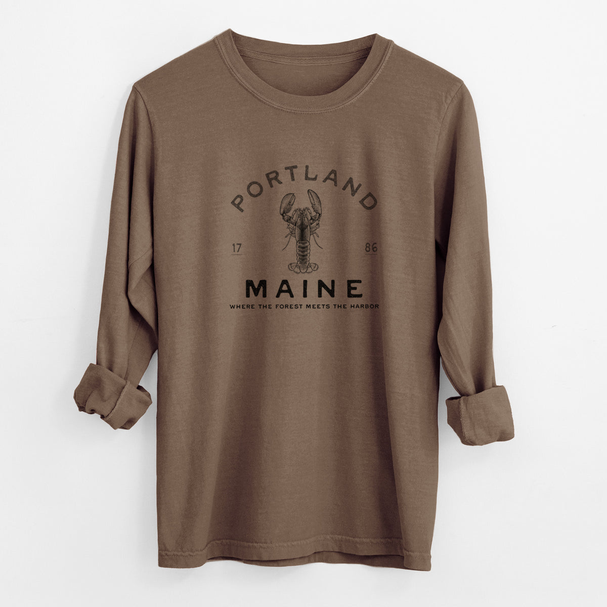 Portland Maine Lobster - Unisex Comfort Colors 100% Cotton Long Sleeve