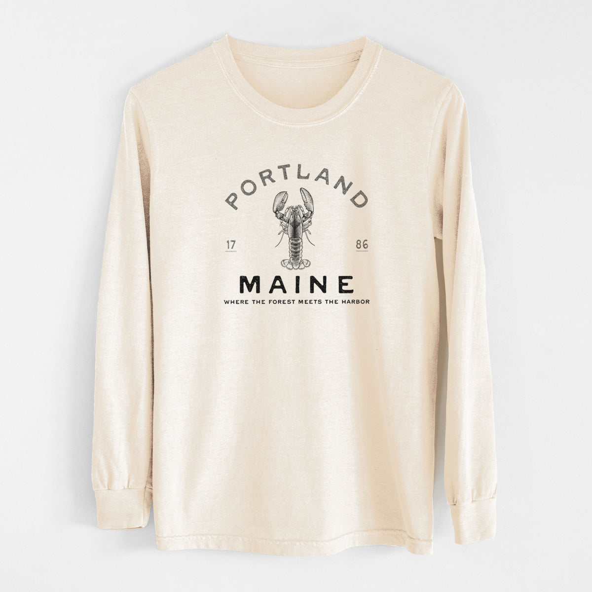 Portland Maine Lobster - Unisex Comfort Colors 100% Cotton Long Sleeve