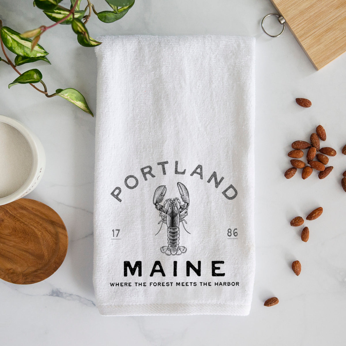 Portland Maine Lobster Premium Decorative Hand Towel