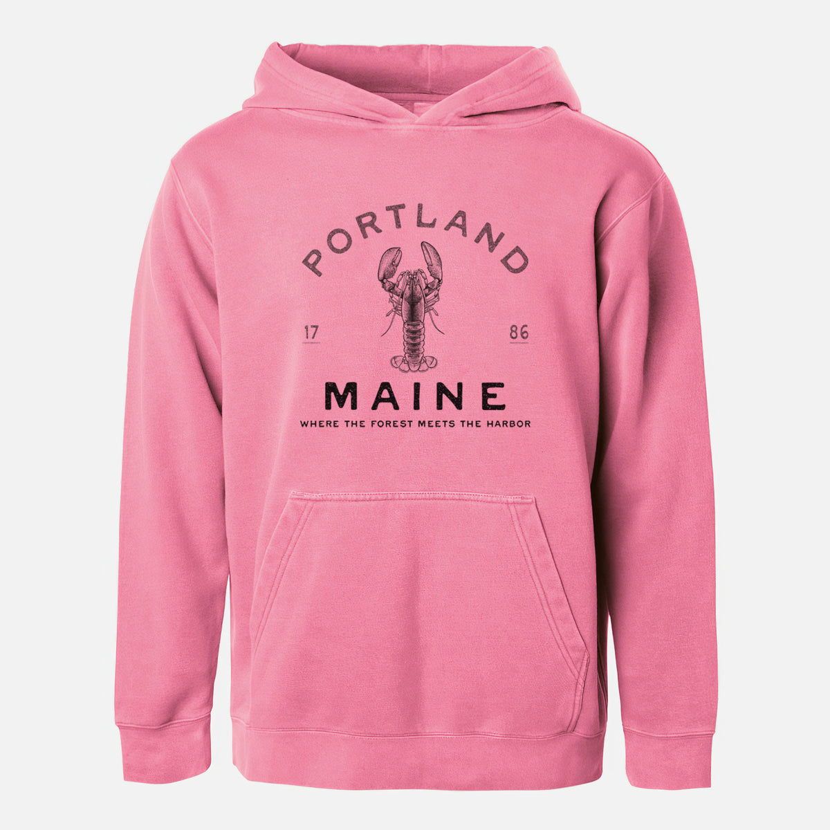 Portland Maine Lobster - Youth Pigment Dyed Hoodie