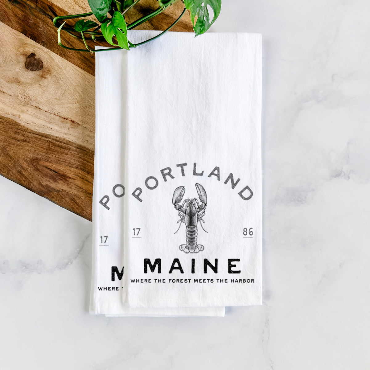 Portland Maine Lobster Tea Towel